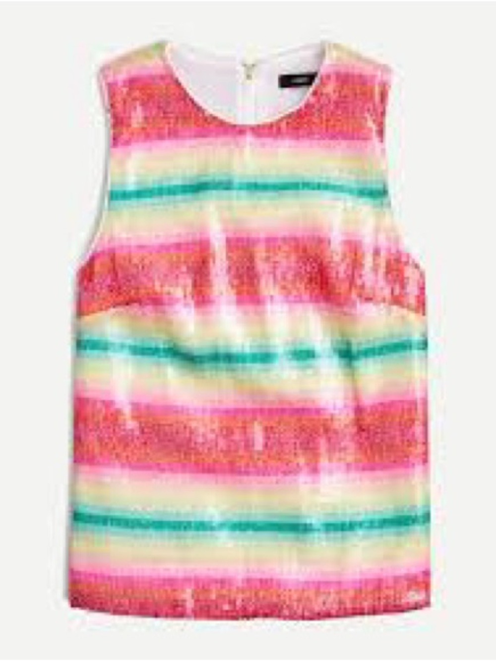 J.Crew watermelon Sleeveless Sequin Stripe Top - Pink Multicolor medium